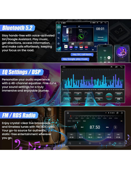 Radio de Coche WOWiViD para Toyota RAV4 2000-2003, 9" 4GB/64GB