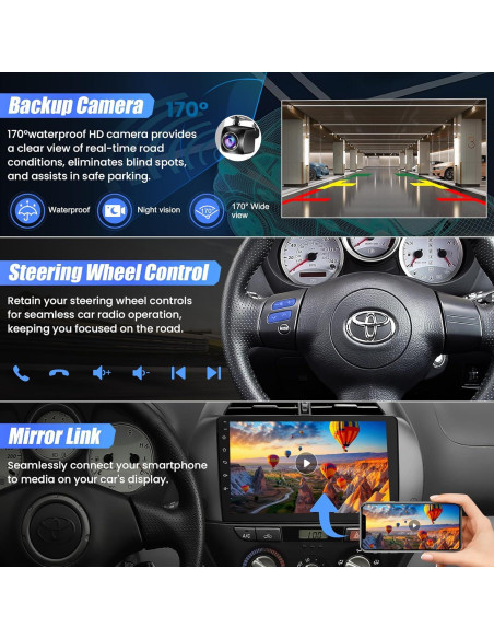 Radio de Coche WOWiViD para Toyota RAV4 2000-2003, 9" 4GB/64GB