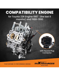 Carburador maXpeedingrods TOY-507 para Toyota 22R 2.4L 1987-1990 2