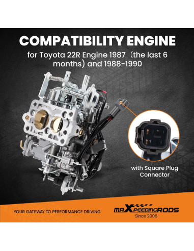 Carburador maXpeedingrods TOY-507 para Toyota 22R 2.4L 1987-1990