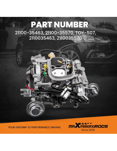 Carburador maXpeedingrods TOY-507 para Toyota 22R 2.4L 1987-1990
