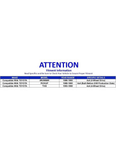 Kit de Dirección y Suspensión Delantera 10 Piezas PartsW para Toyota 4Runner Pickup T100 4WD 89-98 2