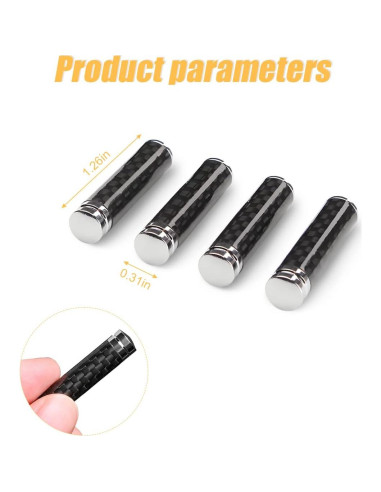 Cubiertas de Pin de Cerradura de Puerta Auto Moly Magnolia 4PCS