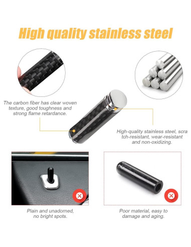 Cubiertas de Pin de Cerradura de Puerta Auto Moly Magnolia 4PCS