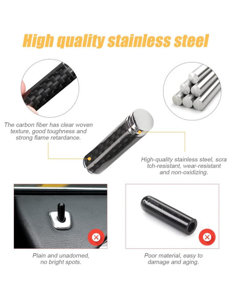 Cubiertas de Pin de Cerradura de Puerta Auto Moly Magnolia 4PCS