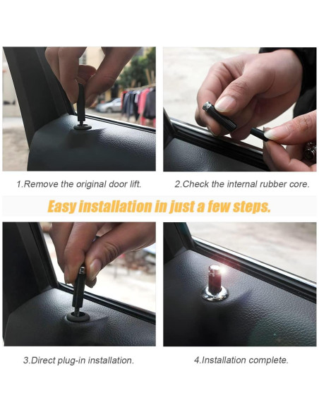 Cubiertas de Pin de Cerradura de Puerta Auto Moly Magnolia 4PCS