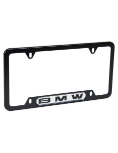 Marco de Placa de Licencia BMW Original Acero Inoxidable Negro