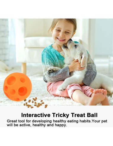 Pelota dispensadora de golosinas para perros Juxin 12 cm