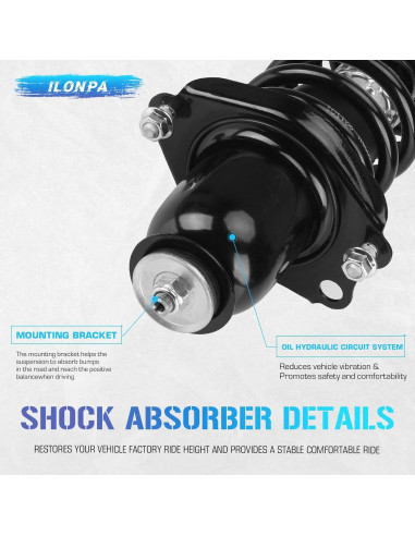 Amortiguadores traseros ILONPA para Toyota Corolla 2003-2008
