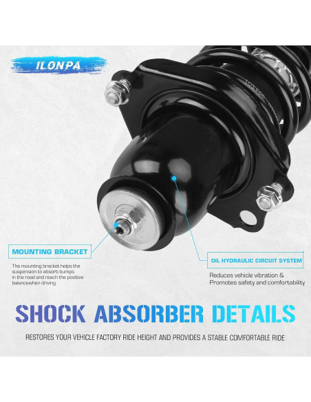 Amortiguadores traseros ILONPA para Toyota Corolla 2003-2008