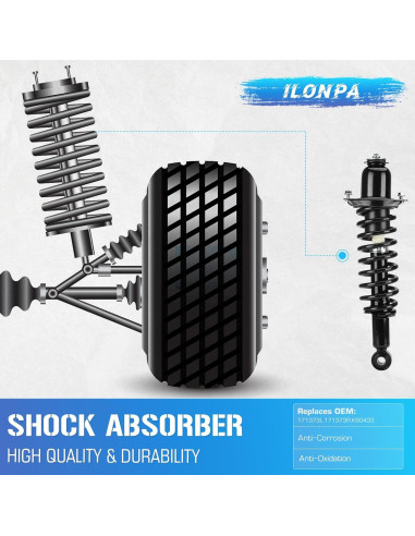 Amortiguadores traseros ILONPA para Toyota Corolla 2003-2008