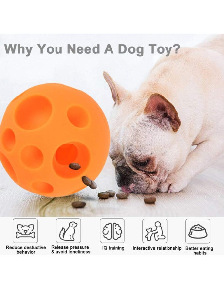 Pelota dispensadora de golosinas para perros Juxin 12 cm