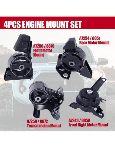 Soporte de Motor PATEWIN para Toyota Corolla y Chevrolet Prizm