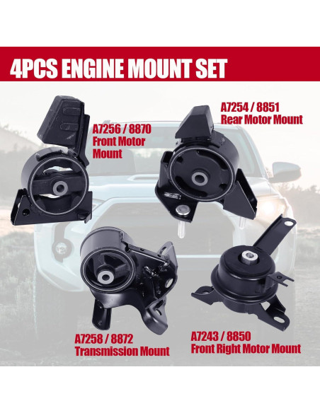 Soporte de Motor PATEWIN para Toyota Corolla y Chevrolet Prizm