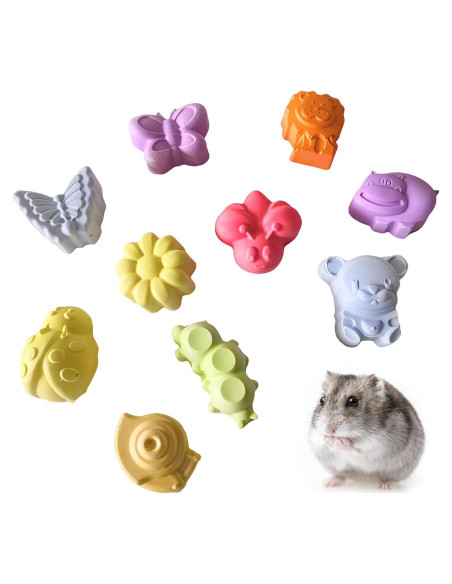 10 Piezas Bloque de Lava Natural para Roedores Hamiledyi