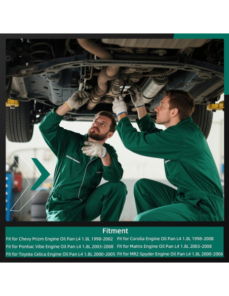 Cárter de Aceite con Junta Riyhch L4 1.8L Compatible Chevy, Toyota