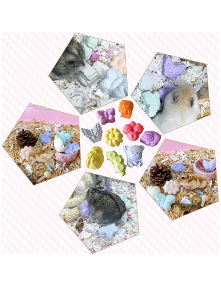 10 Piezas Bloque de Lava Natural para Roedores Hamiledyi