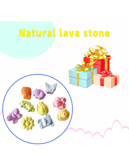 10 Piezas Bloque de Lava Natural para Roedores Hamiledyi