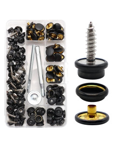 Kit de Botones de Lienzo Weiwei 50 Juegos Acero Inoxidable