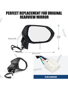 Espejo Lateral Derecho Calentado Dexepe Toyota Corolla 2020-2025 2