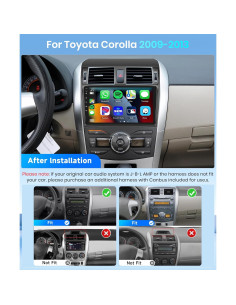 Estéreo Android 4+64G para Toyota Corolla 2009-2013 con CarPlay 2