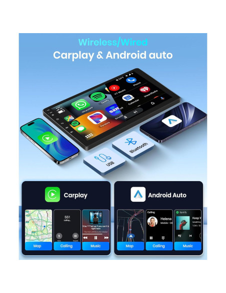 Estéreo Android 4+64G para Toyota Corolla 2009-2013 con CarPlay