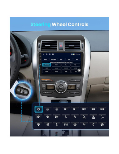 Estéreo Android 4+64G para Toyota Corolla 2009-2013 con CarPlay