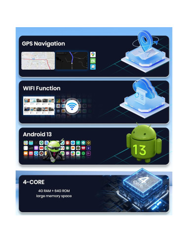 Estéreo Android 4+64G para Toyota Corolla 2009-2013 con CarPlay