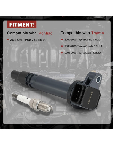 Paquete Bobina de Encendido y Bujías Iridio KacuYelin UF314