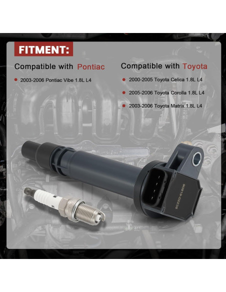 Paquete Bobina de Encendido y Bujías Iridio KacuYelin UF314