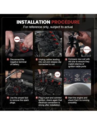 Paquete Bobina de Encendido y Bujías Iridio KacuYelin UF314