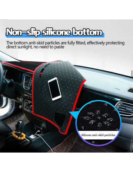 Cubierta de tablero YOFAMO para Toyota Corolla 2019-2022 Borde rojo