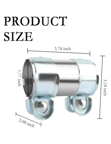 Abrazadera de Escape YGDMD Acero Inoxidable 45mm-95mm