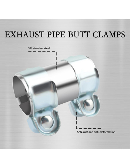 Abrazadera de Escape YGDMD Acero Inoxidable 45mm-95mm