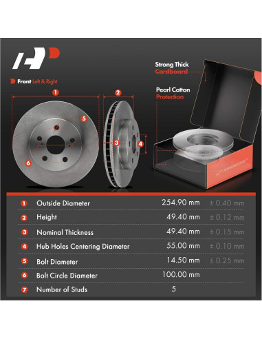 Discos de Freno Ventilados A-Premium + Pastillas Cerámicas Toyota
