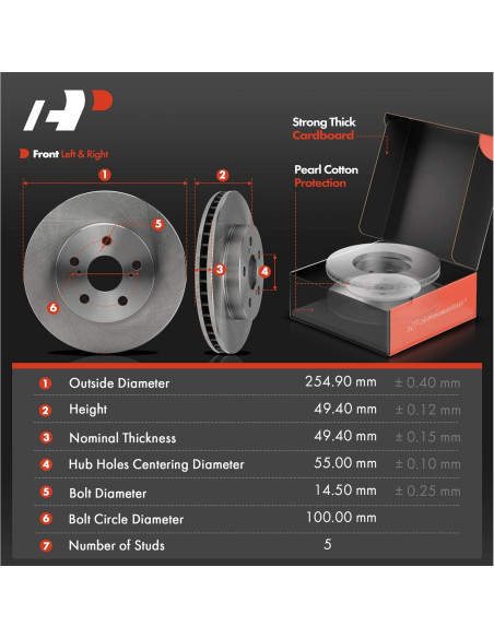 Discos de Freno Ventilados A-Premium + Pastillas Cerámicas Toyota
