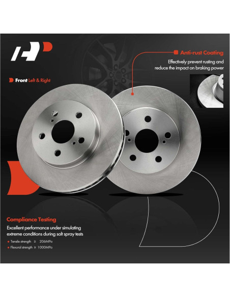 Discos de Freno Ventilados A-Premium + Pastillas Cerámicas Toyota