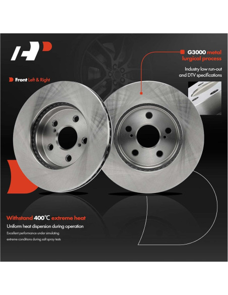 Discos de Freno Ventilados A-Premium + Pastillas Cerámicas Toyota