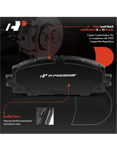 Discos de Freno Ventilados A-Premium + Pastillas Cerámicas Toyota