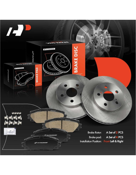 Discos de Freno Ventilados A-Premium + Pastillas Cerámicas Toyota