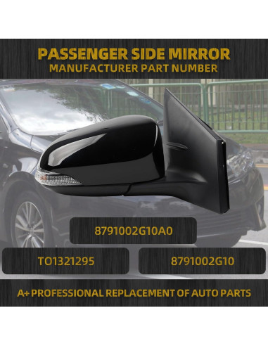 Espejo Lateral Derecho Toyota Corolla 2014-2019 Calefactable