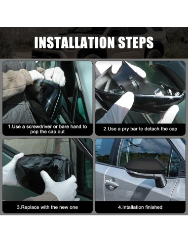 Cubierta de Espejo Lateral Izquierdo Sportuli para Toyota Corolla 2020-2025