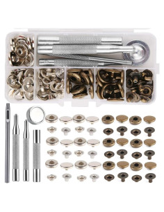 Kit de Botones de Presión QMNNMA Acero Inoxidable 40 Pcs