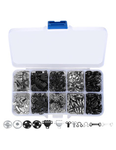 Kit de 200 Ganchos y Ojos de Cierre HexinYigjly para Costura