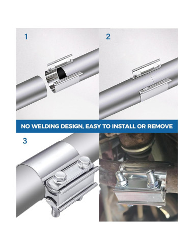 Abrazadera de Escape UBOG 6.99 cm Acero Inoxidable
