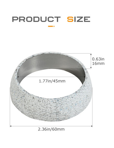 Junta de Colector de Escape SCUARI 45mm - Sello a Prueba de Fugas