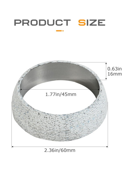 Junta de Colector de Escape SCUARI 45mm - Sello a Prueba de Fugas