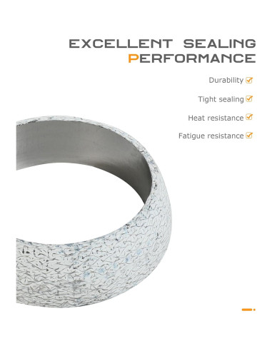 Junta de Colector de Escape SCUARI 45mm - Sello a Prueba de Fugas