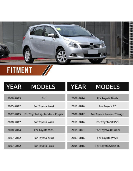 Mango de Agarre de Techo PAIMOHO para Toyota Corolla y más