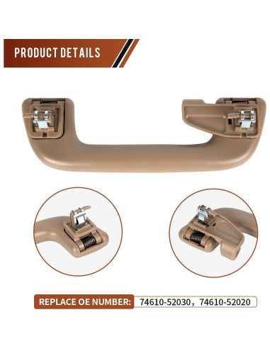 Mango de Agarre de Techo PAIMOHO para Toyota Corolla y más